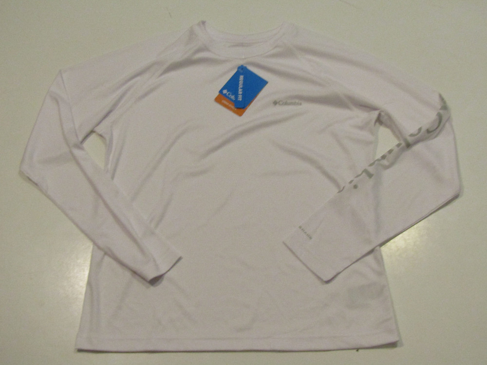 NWT Womens COLUMBIA Omni-Wick White Tee Long Sleeve Shirt Sz X-Small