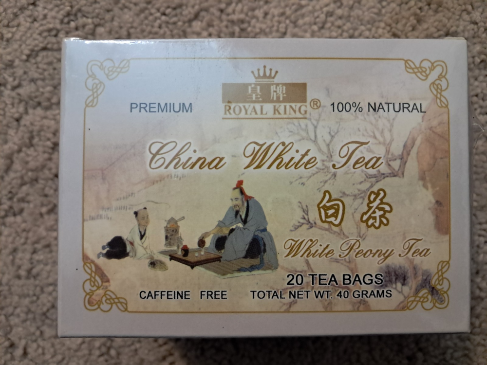 Premium China White Tea 100% Natural - 20 Tea Bags, 40 grams.