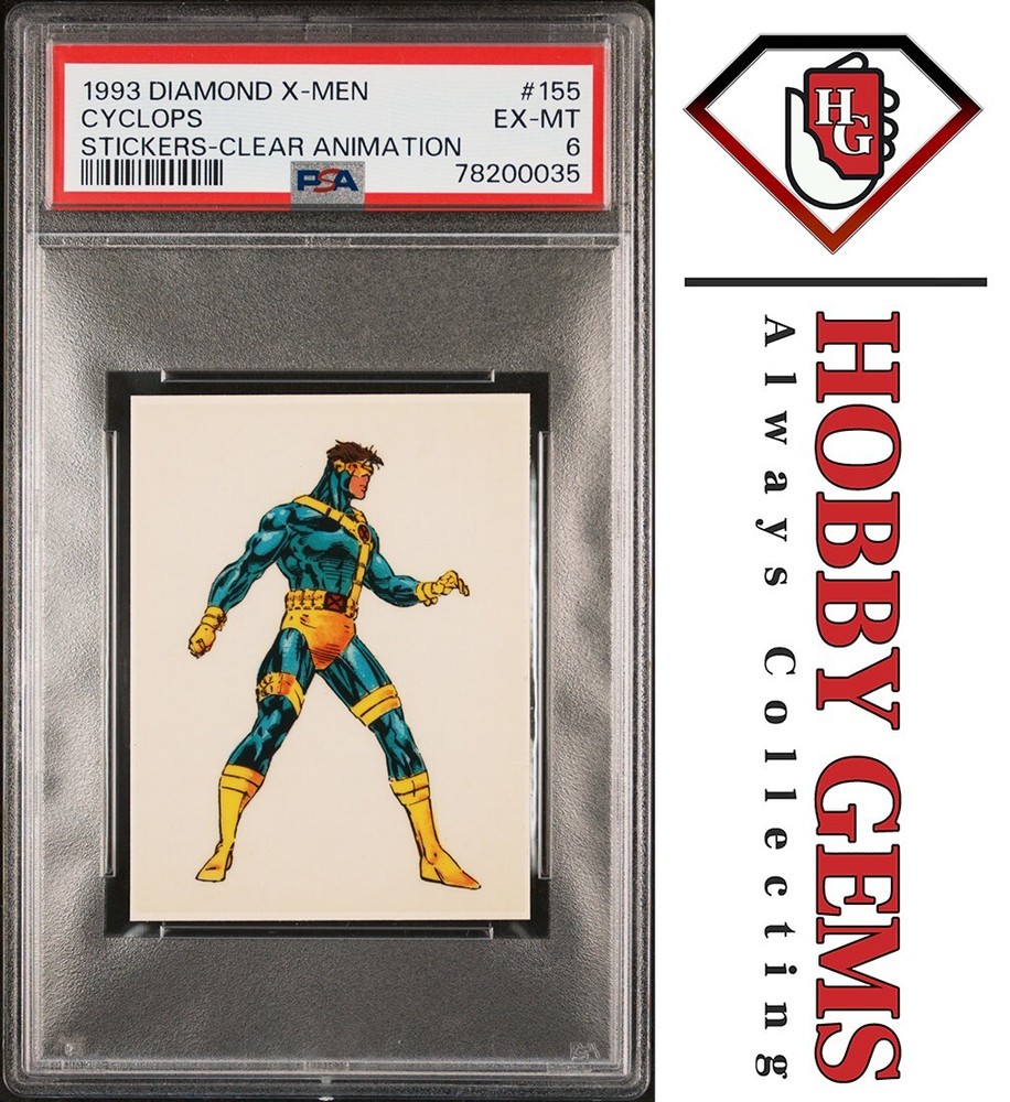 CYCLOPS PSA 6 1993 Diamond Marvel X-Men Clear Animation Sticker #155