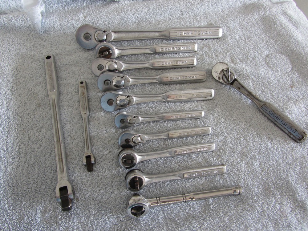 Vintage Craftsman Ratchet Lot 1/2 3/8 and 1/4 drive Predominantly -V-