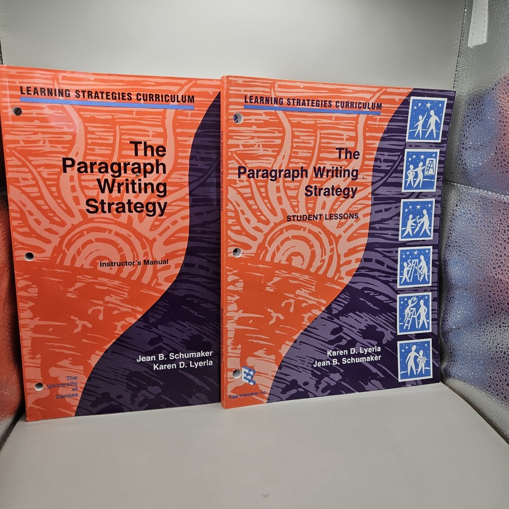 The Paragraph Writing Strategy Jean Schumaker Student Lessons & Instructor's...