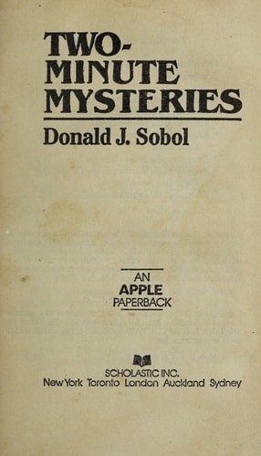 Two-Minute Mysteries (Apple Paperbacks) by Sobol, Donald J., Good Book