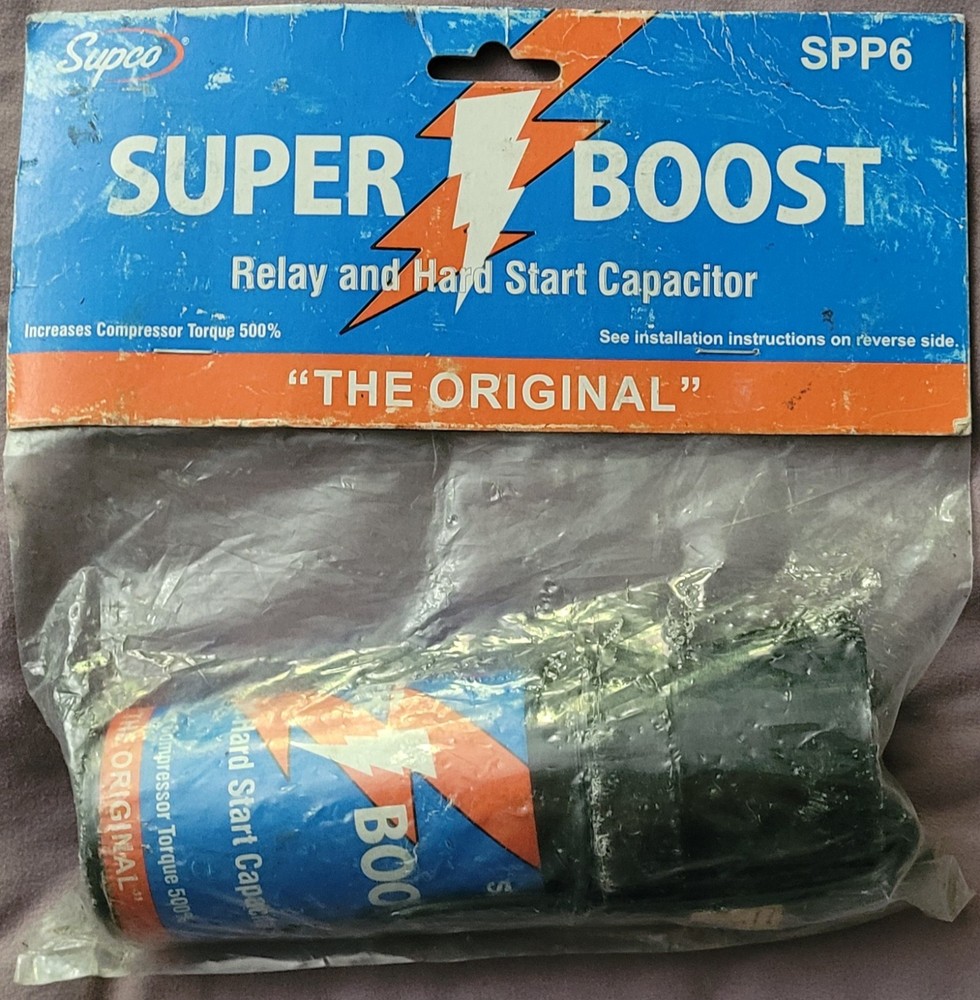 SUPCO SPP-6 Super Boost Hard Start Capacitor COMPRESSOR HVAC relay + hard start