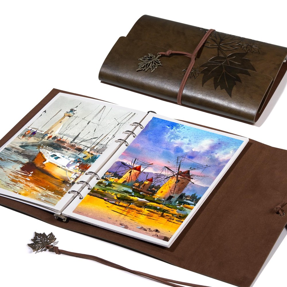 Watercolor Sketchbook 100% Cotton Acid-Free 300gsm Journal-image