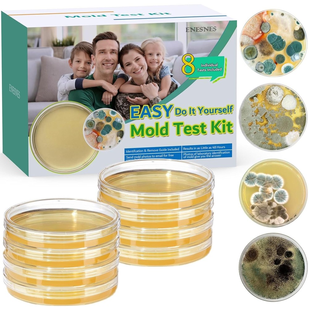 Mold Test Kit for Home, 8 Detection Tests for HVAC, Surfaces & Indoor Air Qualit