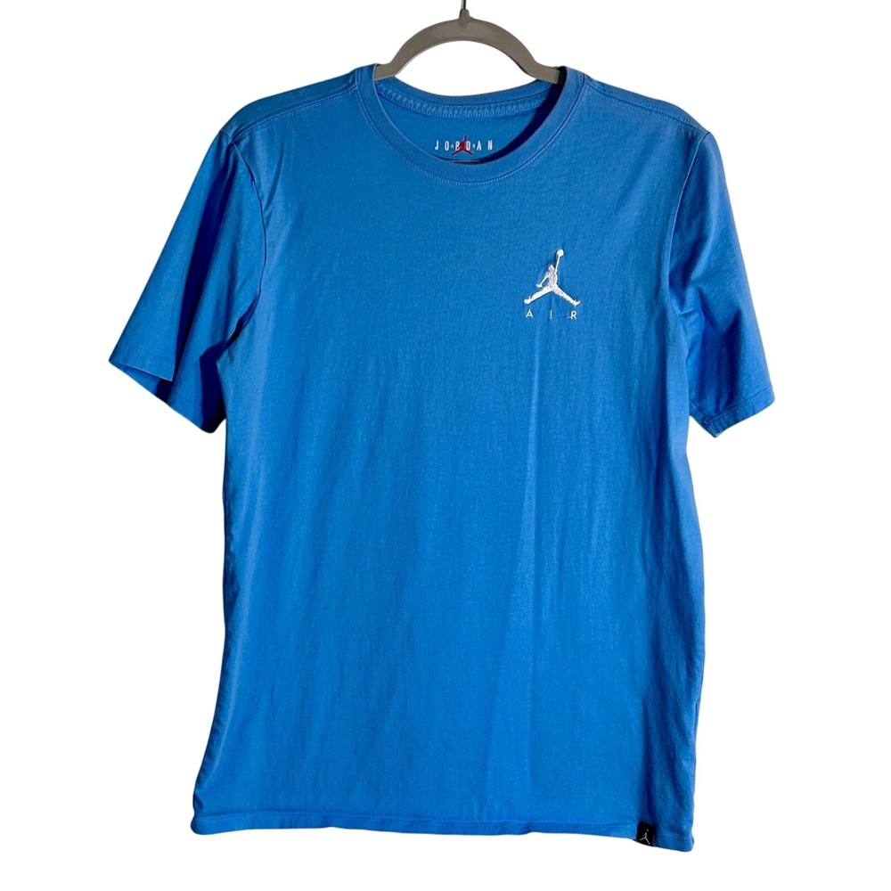 Nike Air Jordan Tshirt Mens Medium Blue Jumpman Embroidered Tee Standard Fit