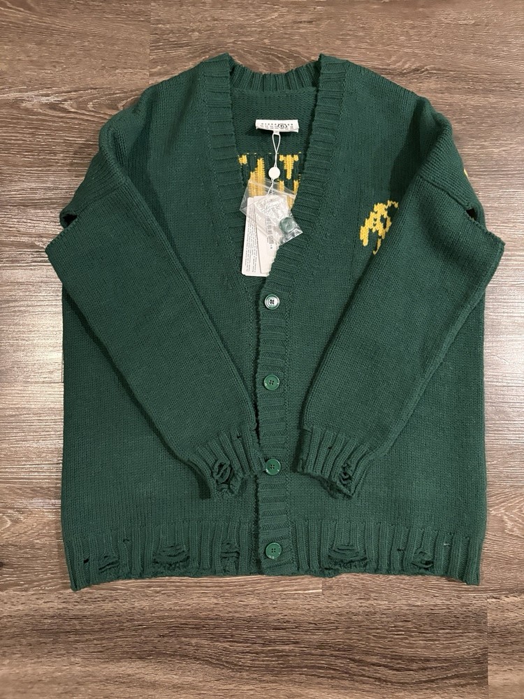 NWT Maison Margiela Sweater Cardigan Lost My Pet Green/Yellow $810