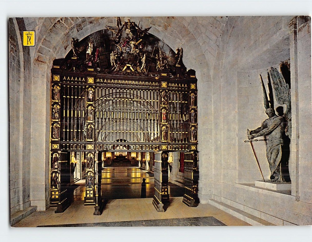 Postcard Gate of forged iron Santa Cruz Del Valle De Los Caidos Spain