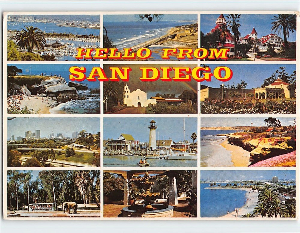 Postcard Hello From San Diego California USA