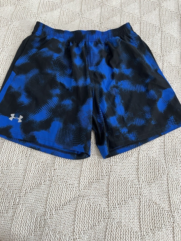 Under Armour Men's Heatgear Shorts Size L Blue/Black