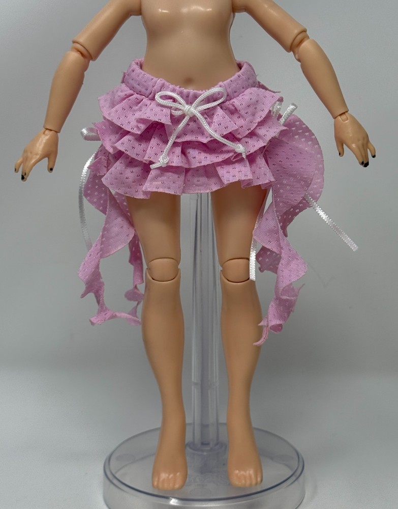 Rainbow High Shimmers Iris Bow Doll Outfit Tiered Pink Ruffle Tendril Mini Skirt