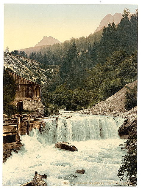 Photo:Lower Engadine,Tarasp,waterfall,Grisons,Switzerland