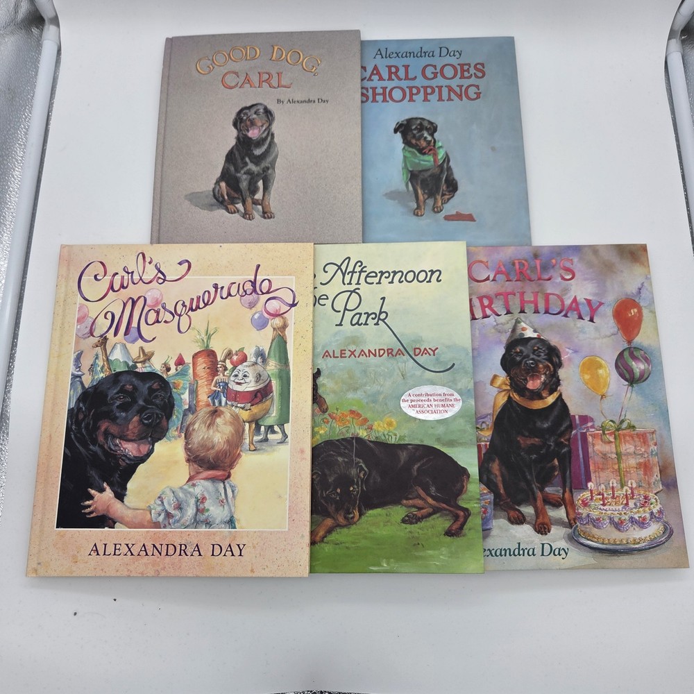 Alexandra Day Good Dog Carl Book Lot 5 Vintage Hardcover Wordless Picture Books