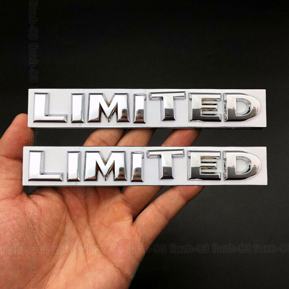 2PCS Chrome LIMITED Logo Car Stickers Emblem Badge Decals Decoration Accessories