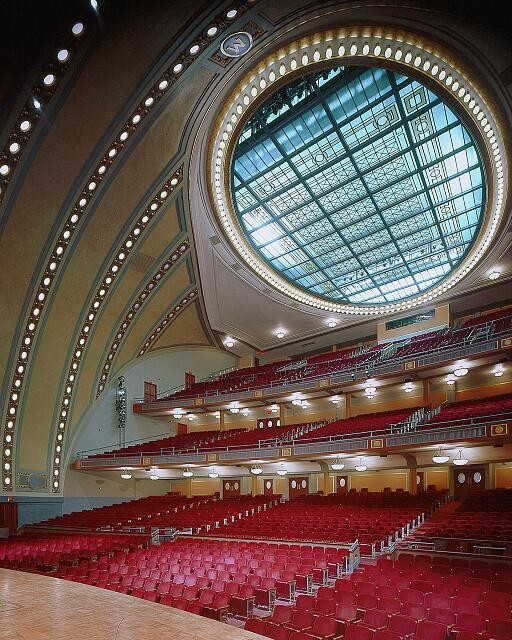 Ann Arbor Michigan Hill Auditorium Interior 2004 Stage View Skylight Theater