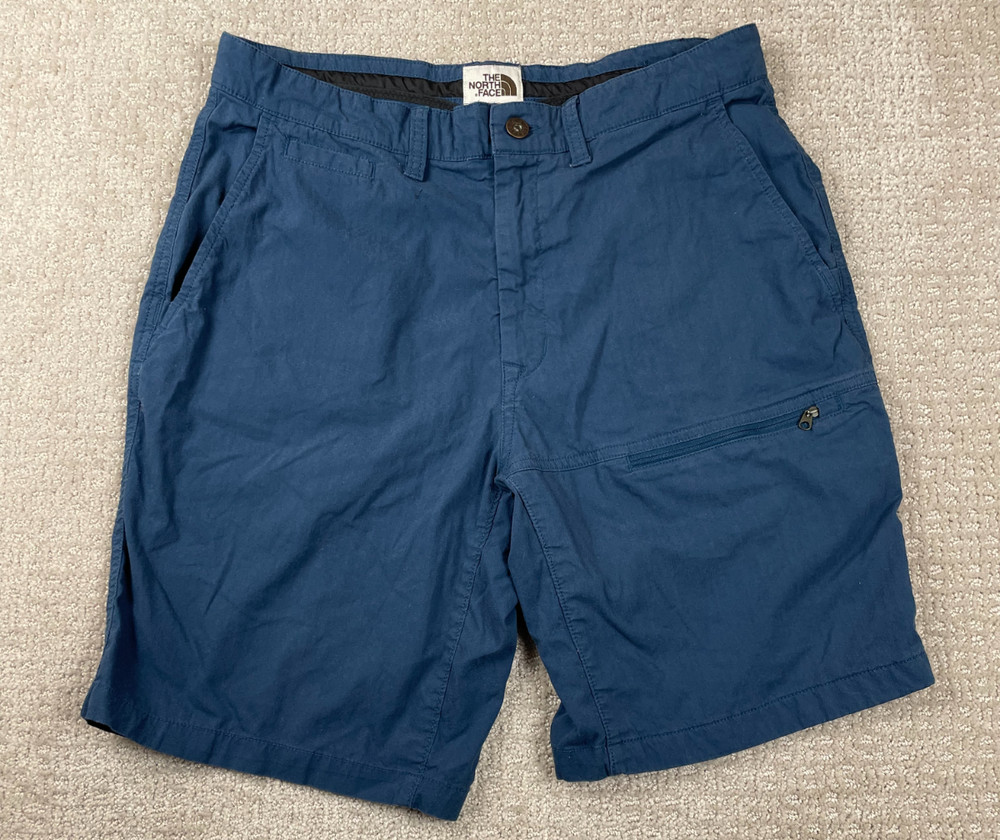 The North Face Shorts Mens Size 32 Blue Cargo Utility Nylon Zip Hiking Outdoors