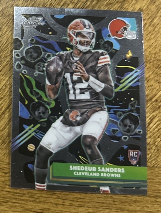 Shedeur Sanders 2025 Topps Cosmic Chrome RC Base Set Rookie #127 Browns
