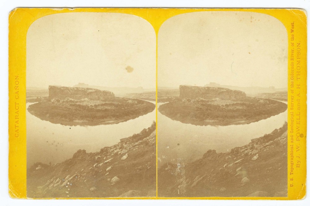 D0355~ ARIZONA - JK Hillers - Powell Survey Stereoview – Bonito Bend