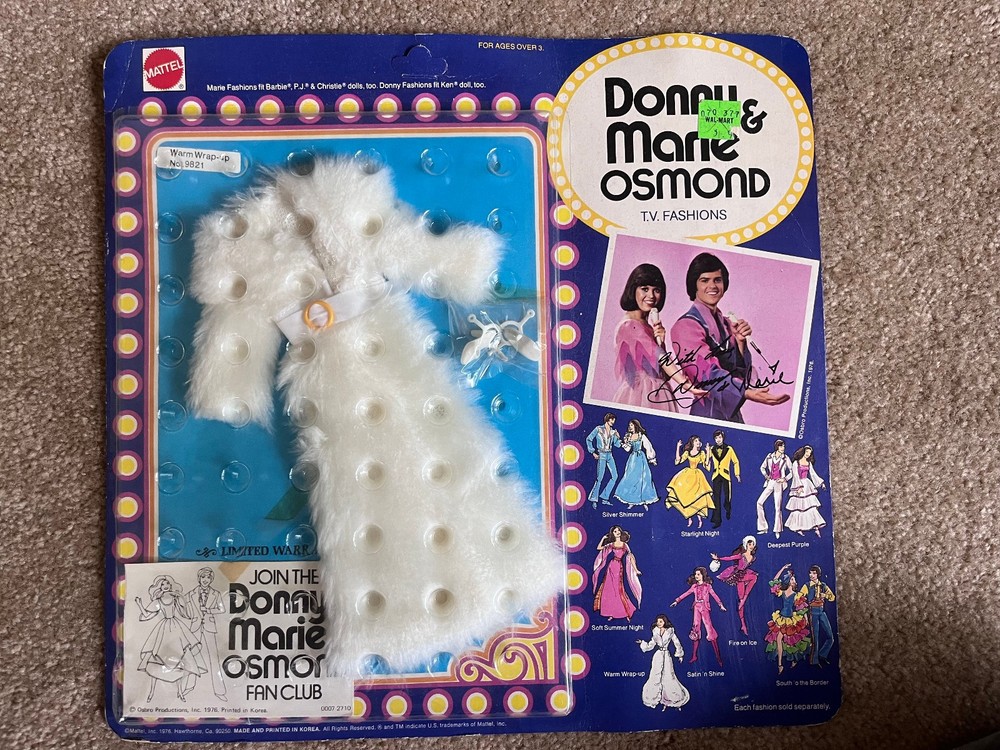Donny & Marie Osmond Warm Wrap Up ~ Coat & Shoes 1976 Mattel TV Doll Fashions