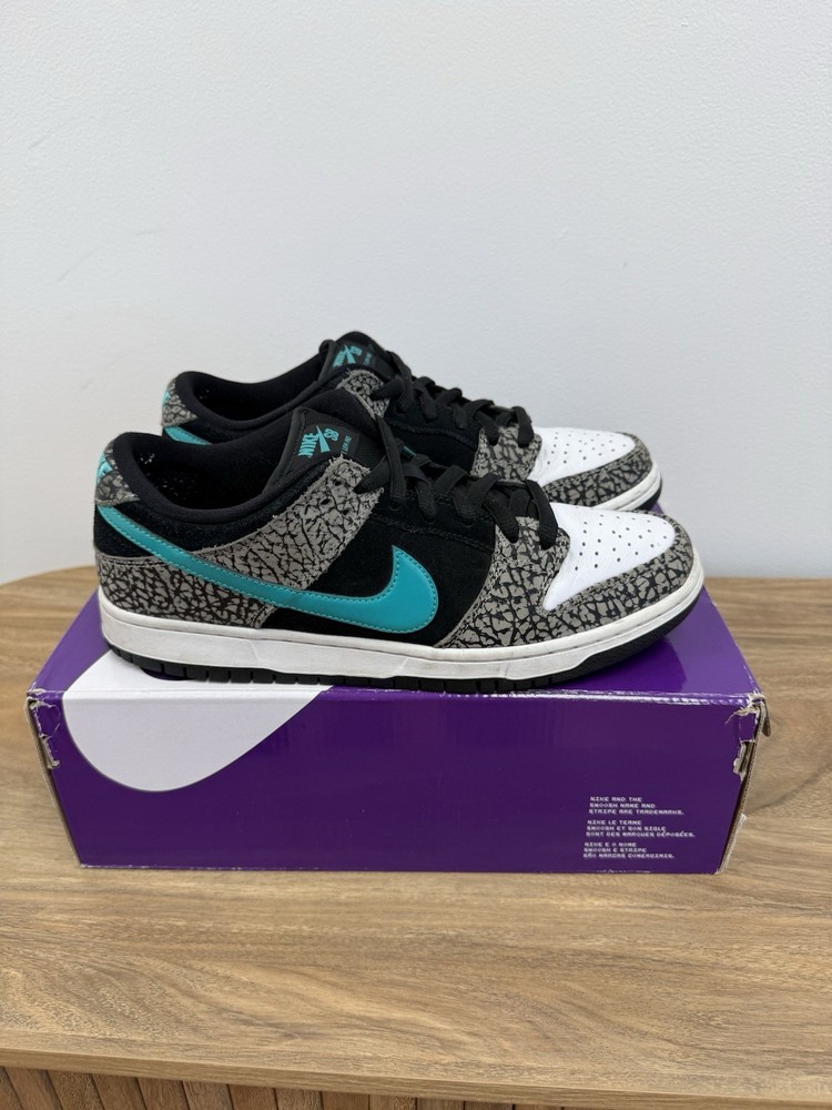Nike Sb Dunk Low Atmos Elephant Print Mens Sneaker Size 9