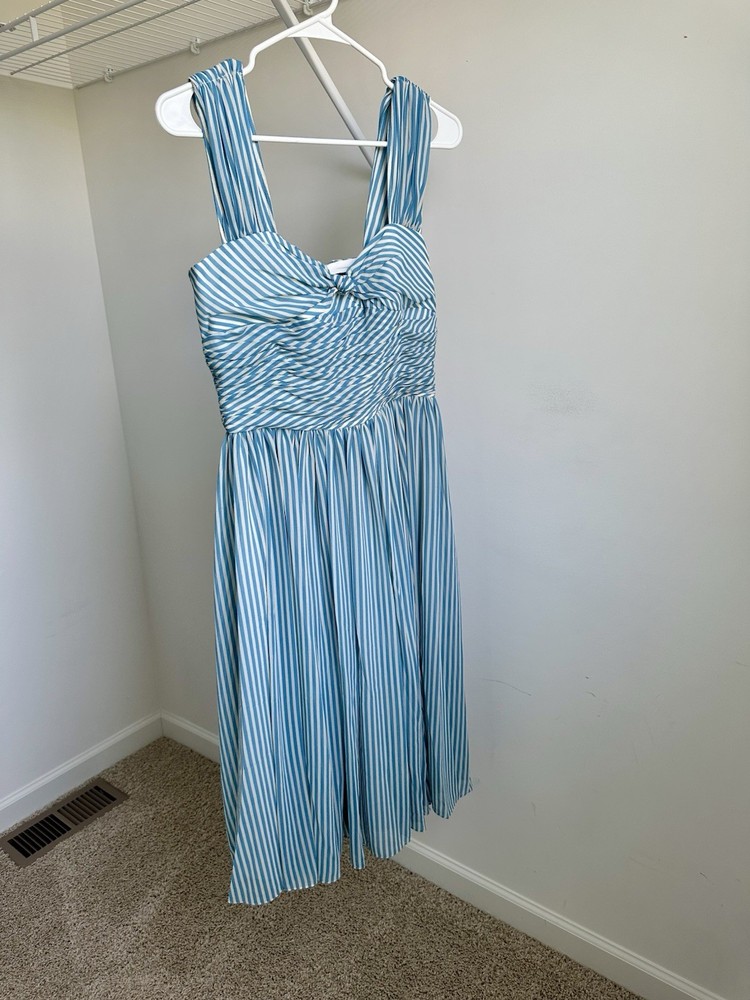 Ralph Lauren Blue and White Striped Dress Size 4