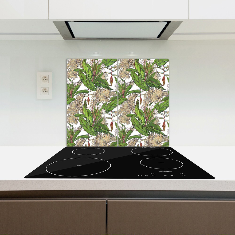 Glass Surface Protector Worktop saver Tropical Jungle Paradise Leaves Monstera