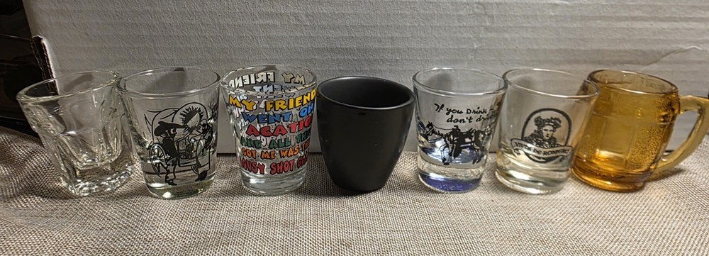 Lot of 7 Random Shot Glasses TESTED & WORKING !
