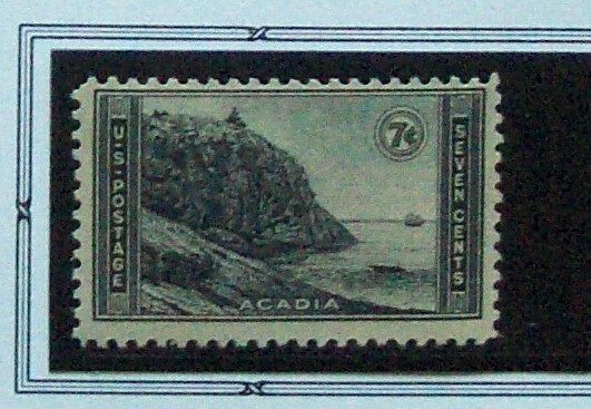 US 7¢ Stamp SC#746 ACADIA National Park 1934 MNH perforated.-image