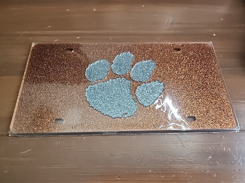 Clemson Tigers Orange Car License Plate Tag by Stockdale