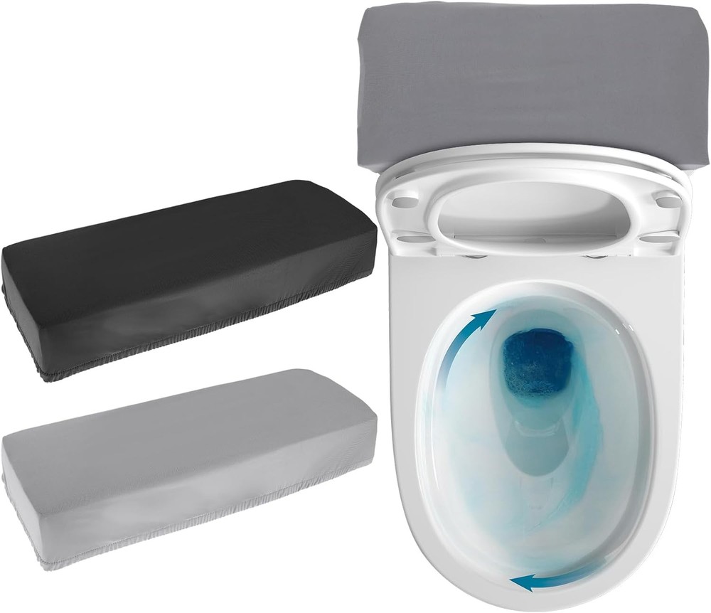 2-Pack Universal Toilet Tank Cover in Black & Gray