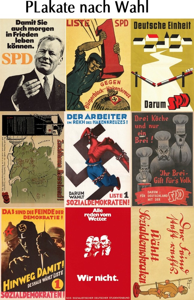 Various Posters SPD Bundestag Election Social Democracy Poster Election Poster [A1]