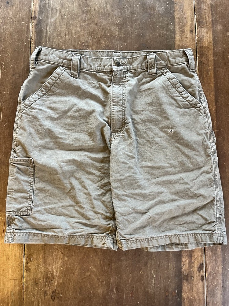 Carhartt Men's Size 36 Light Brown Canvas Work Shorts B147 LBR, Vintage