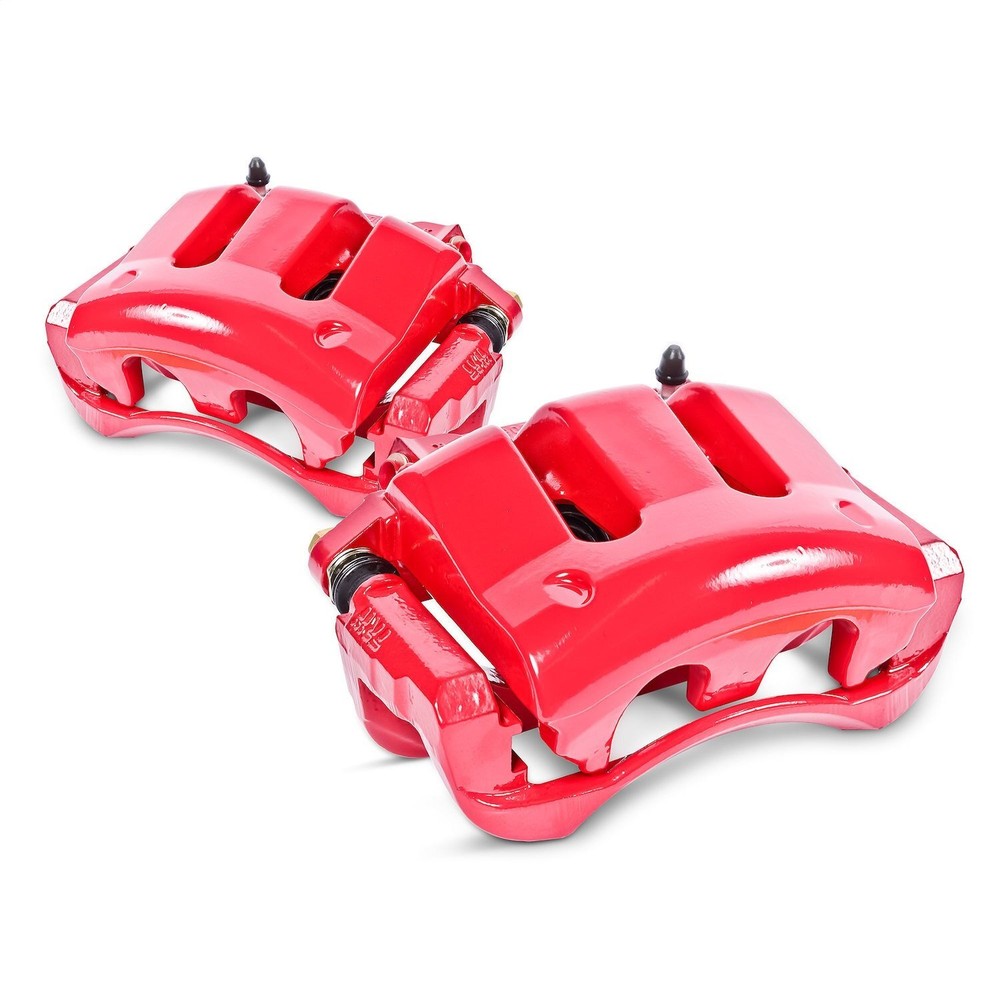 Power Stop S3194 Red Powder Coated Front Brake Calipers Pair