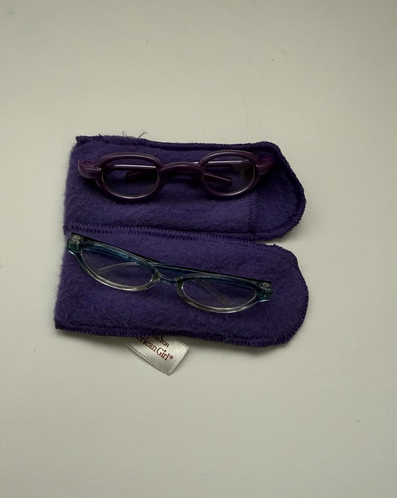 American Girl Doll 2 Pair of Glasses-With Glasses Cases. Retired.
