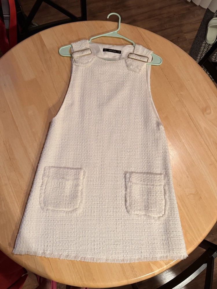 Zara White Tweed Dress