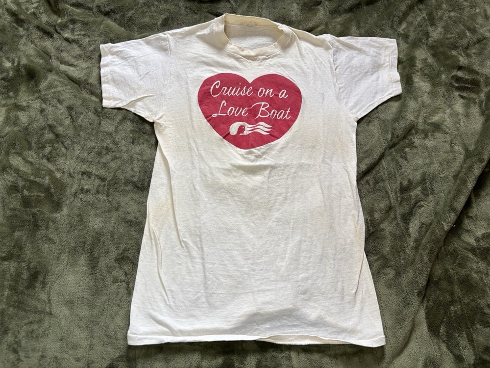 Princess Cruises Shirt Mens Medium White Cruise On A Love Boat True Vintage 70s