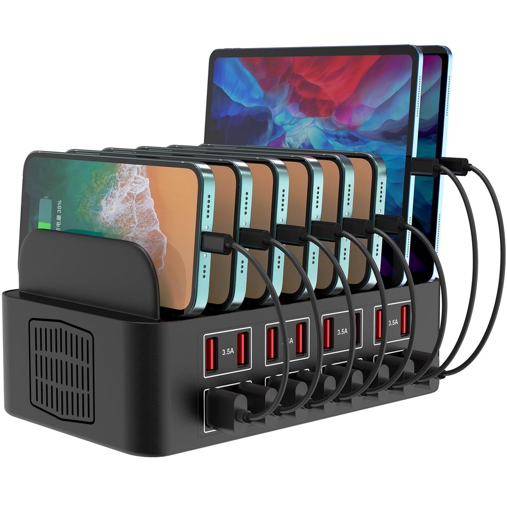 Charging Station for Multiple Devices,Cinlinso 175W/35A 16 Port USB Charging Sta