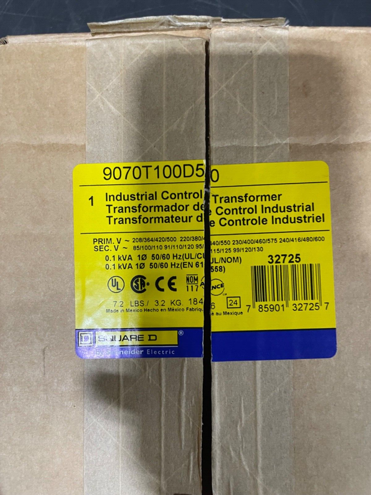 Sqaure D 9070T100D50 Control Transformer NEW/OB