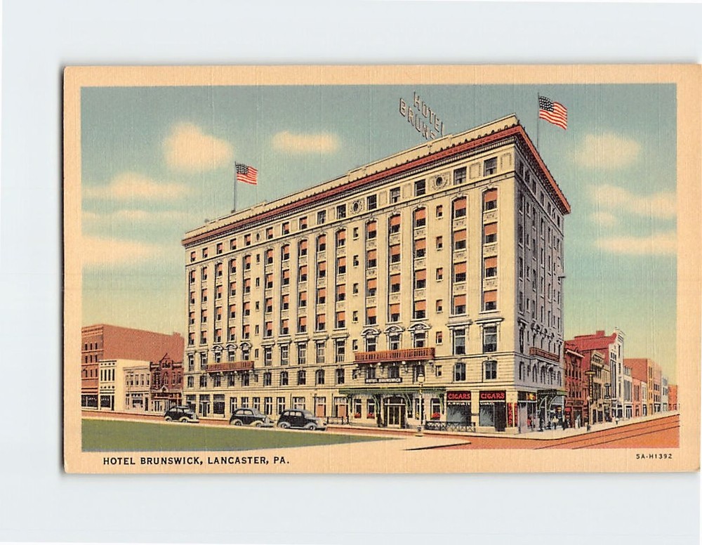 Postcard Hotel Brunswick Lancaster Pennsylvania USA