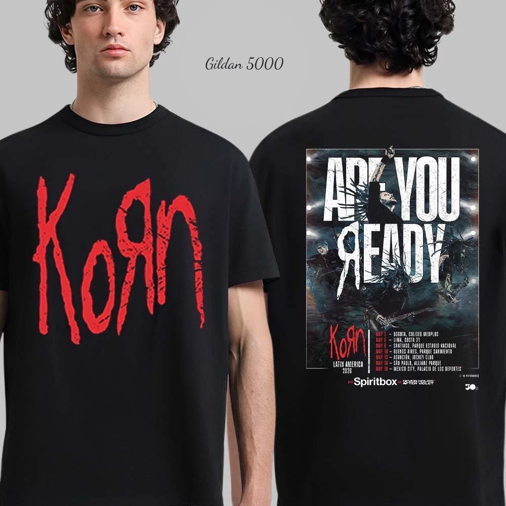 Korn Latin America 2026 Tour Are You Ready On May 2026 City Dates T-shirt