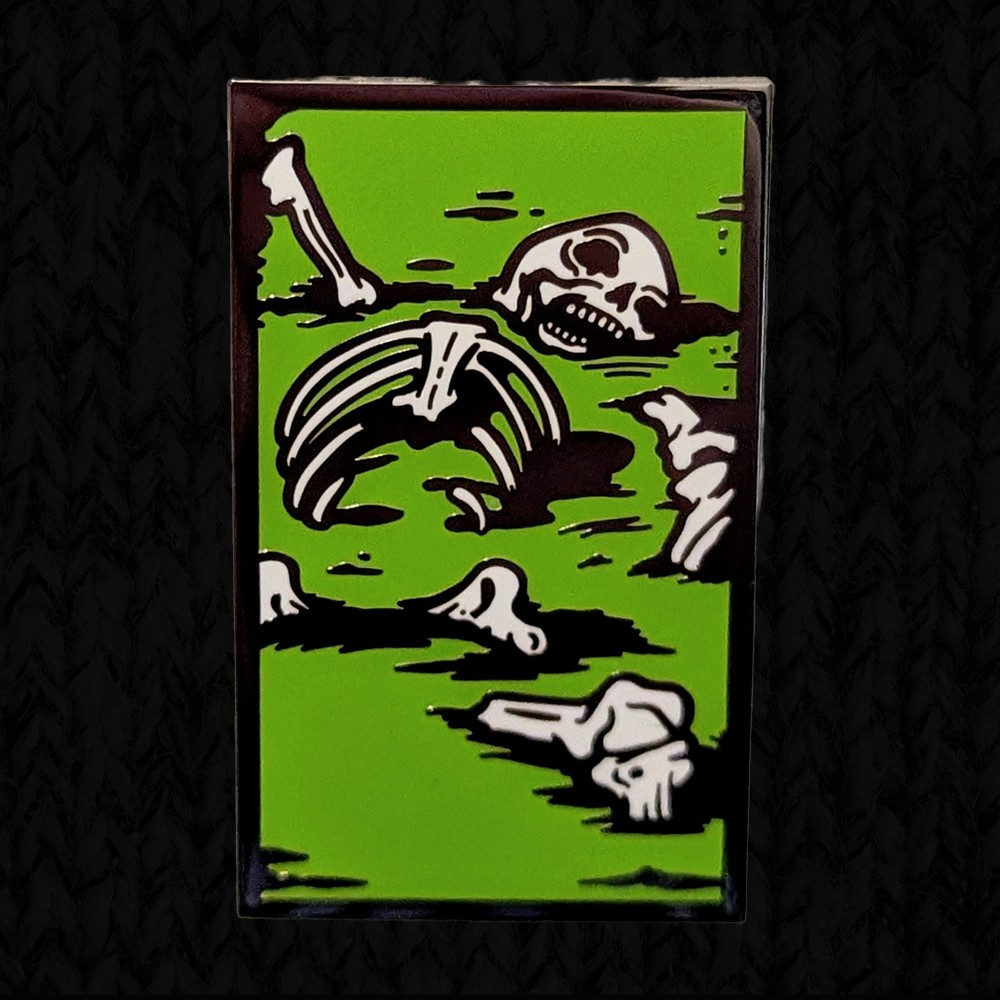 Creepy Co Toxic Skeleton Horror Art Enamel Pin