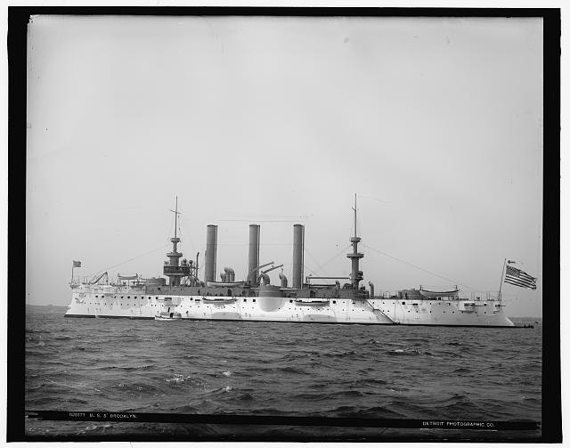 Photo:U.S.S. Brooklyn Armored Cruiser at Sea 1896-1901