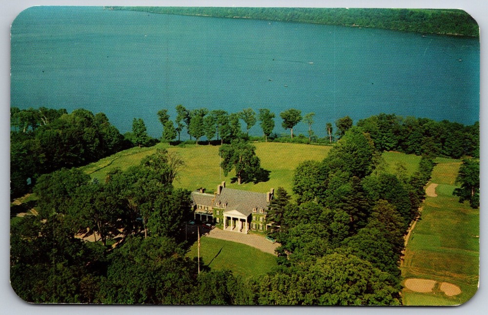 Cooperstown New York~Air View Fenimore House~Vintage Postcard