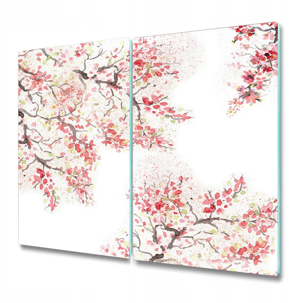 Glass Induction Ceramic Hob Cover Spring Cherry Blossom Floral Flowers 2x30x52