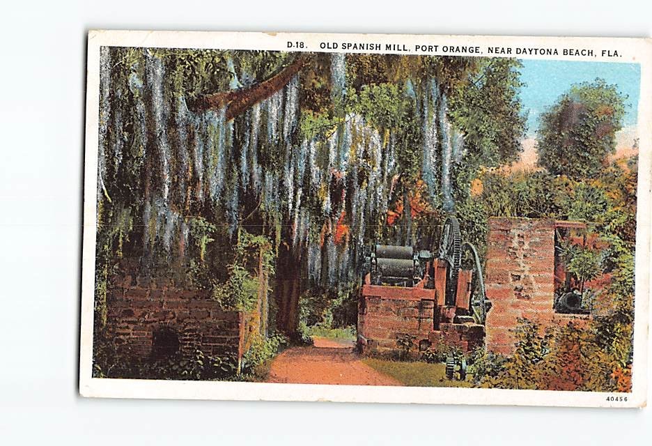 Postcard Old Spanish Mill Port Orange Florida USA