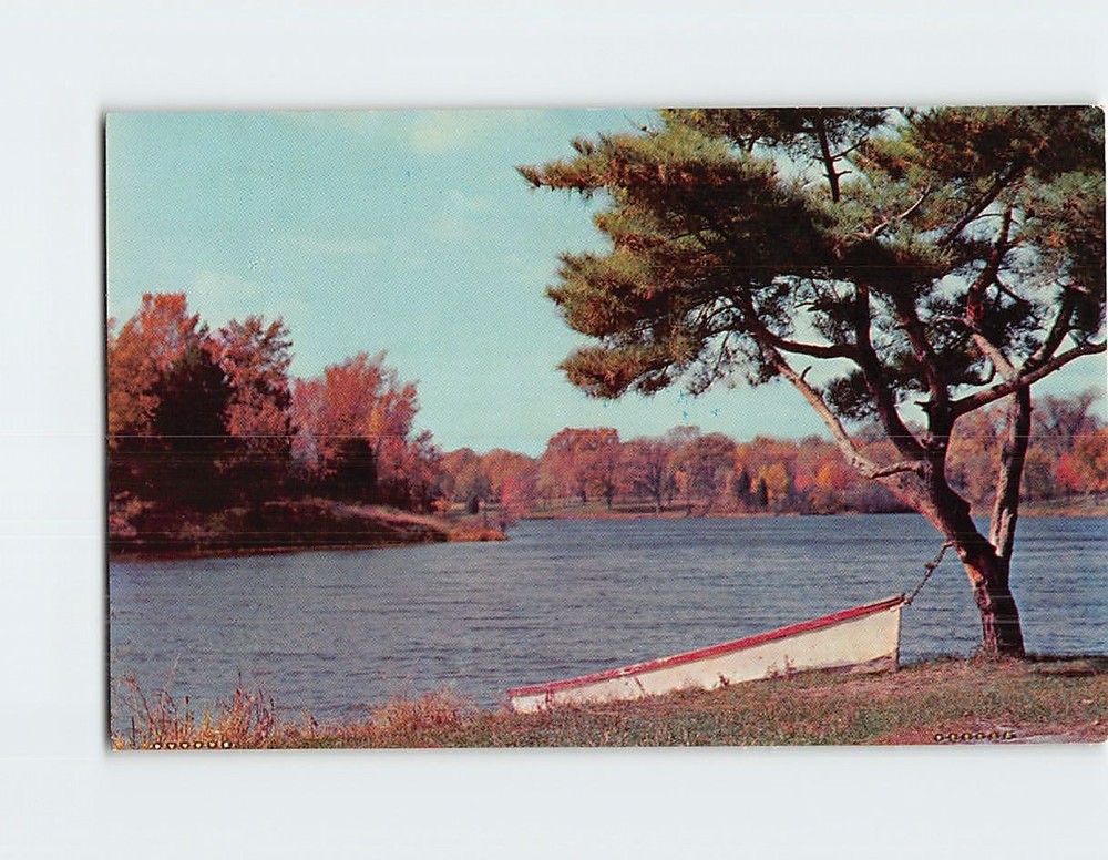 Postcard Boat by the Lake Nature Scene