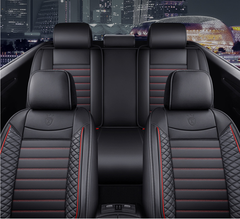 Leather Car Seat Covers Front Rear Protector Cushion Fit For Honda Civic CR-V