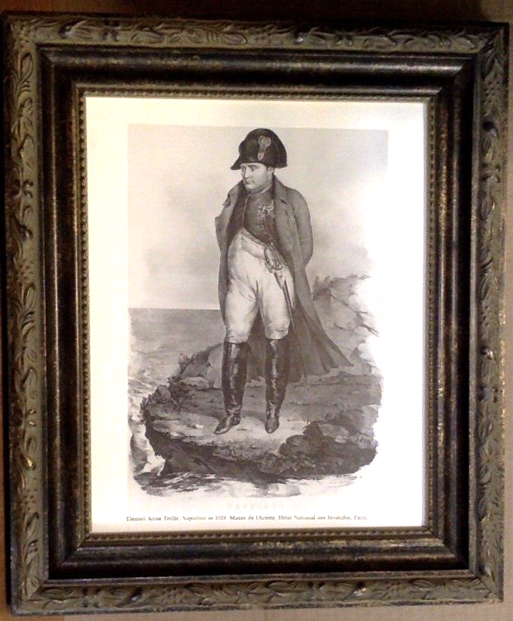 NAPOLEON BONAPARTE Framed Portrait Print from Bookplate  8 x 10 inches