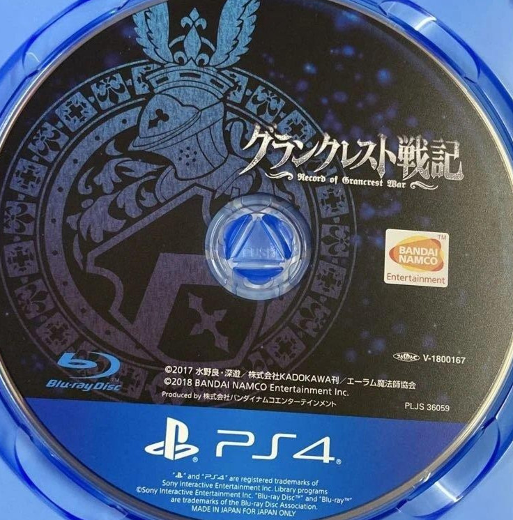 Record of Grancrest War PlayStation4 PS4 Japanese ver Used Tested Disc Only