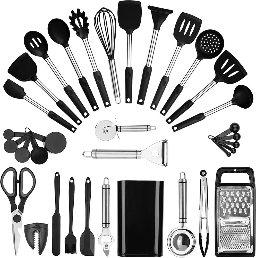 35 PCS Silicone kitchen Utensils set,Cooking Utensils set,Utensils,Kitchen To...